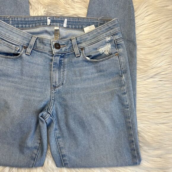 Paige Verdugo Serena Crop Distressed Jeans Light Denim Wash Size 27 - Picture 3 of 6